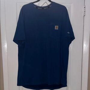Carhartt Force Blue Short Sleeve Tee Relaxed Fit